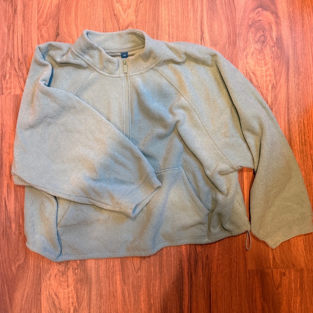 Old Navy Light Teal Fleece Quarter-Zip